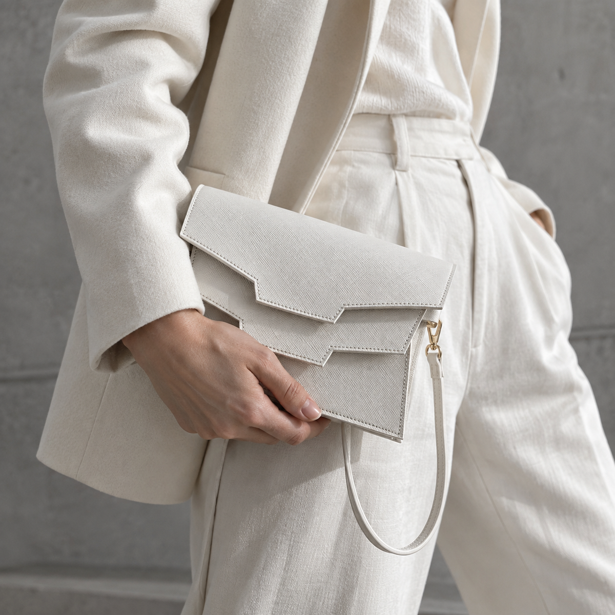 Kyoto Clutch Weiß