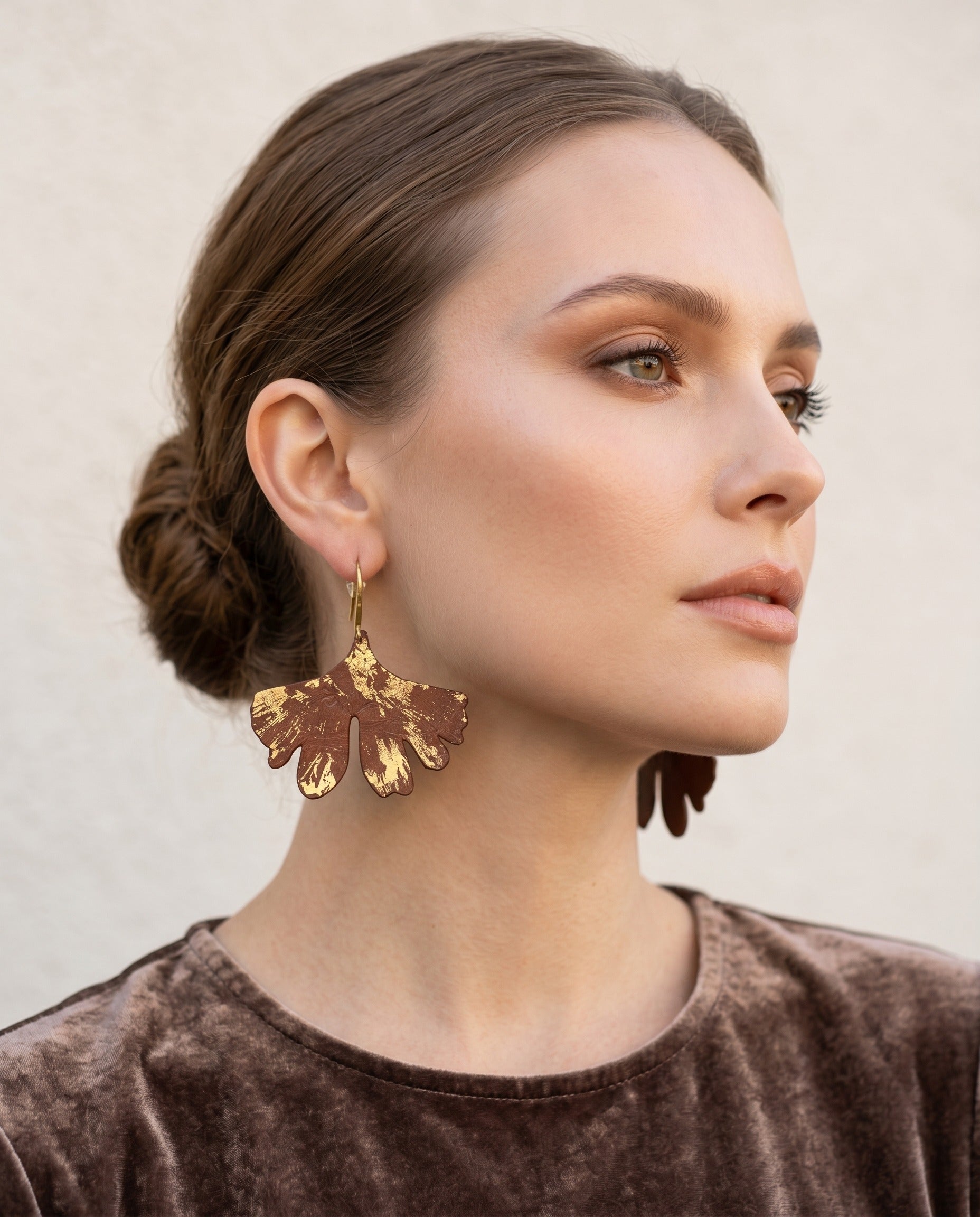 Ginkgo earings