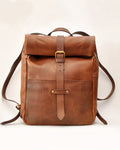 Kreta Rolltop-Lederrucksack